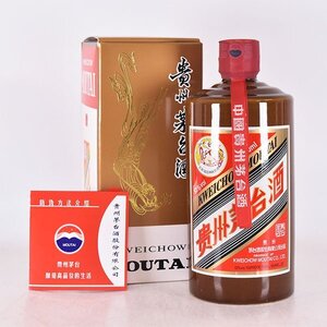 ★貴州茅台酒 マオタイ酒 天女ラベル 2022年 茶ボトル ＊冊子 箱付 ※ 500ml/975g 53% 中国酒 MOUTAI A050405