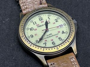 ▽Cb左417▼60 セイコー SEIKO アルバ ALBA フィールドギア FIELD GEAR 文字盤 蓄光 V722-6A10 腕時計