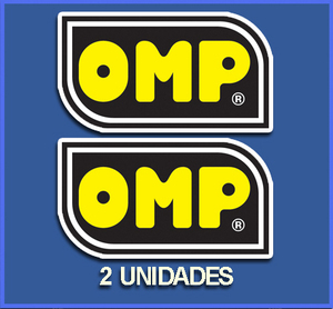 即納 OMP レーシング 75mm x 40mm 2枚セット ステッカー 《送料無料》