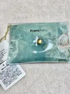 Francfranc チュールバッグ　ライトオレンジ×ライトグリーン