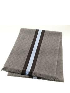 GUCCI◆マフラー/ウール/グレー/1473514G704/SC VERBIER SCARF