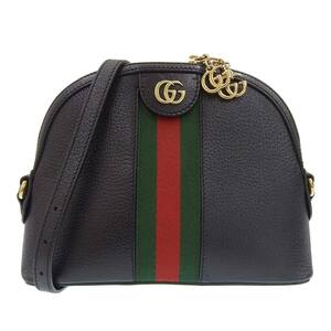 グッチ GUCCI オフィディア ショルダーバッグ レザー ブラック 黒 レディース 4333