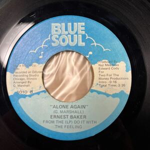 ERNEST BAKER / Side A DO IT WITH THE FEELING /Side B ALONE AGAIN