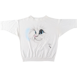 古着 PACIFIC PLAYWEAR ネコ柄 アニマルTシャツ USA製 レディースL ヴィンテージ /eaa440612 【SS2409_30%】