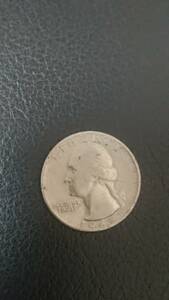 アメリカ　ワシントン　25セントコイン 1965年　