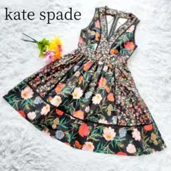 【ケイトスペード/kate spade】ノースリーブワンピース　花柄　フレア