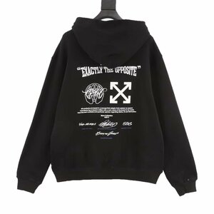 OFF-WHITE オフホワイト スウェットジャケット ヴェトモンス ウェットプルパーカ パーカ ブラック 中古 M TJ 1