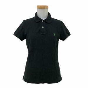 NB226-79 RALPH LAUREN ラルフローレン 半袖 ポロシャツ シャツ トップス カットソー THE SKINNY POLO 綿 100% ブラック 黒 レディース M