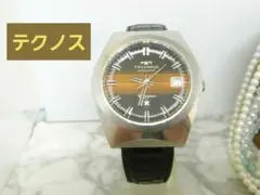 ヴィンテージ　TECHNOS　テクノス　Clipper　自動巻　メンズ　ウォッチ