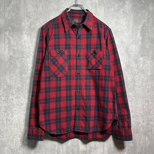 【良品】BEAMS PLUS｜ビームスプラス，ワークシャツ，長袖シャツ，チェック，ダブルポケット