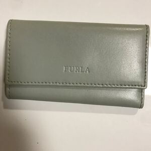 FURLA 6連キーケース レザー　グレー　キーケース レディース　ブランド　フルラ　