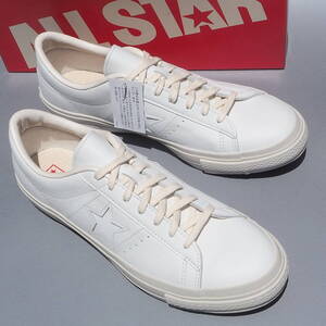 デッド!! US 10 1/2 / 29cm 新品!! 希少カラー!! 日本製 converse ONE STAR J EB LEATHER WHITE 白 レザー ワンスター made in japan 箱付