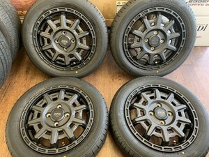 激安SALE!! PPX D10X ガンメタ 14X4.5J+48 100-4H ブリヂストンNEWNO 155/65R14 軽 デリカミニ/スペーシア/ウェイク/N-BOX/タント 等