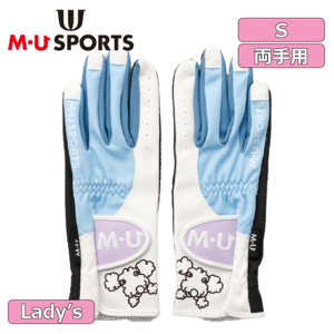 【レディース】M・U SPORTS 両手グローブ 703Q1802【MUスポーツ】【アイボリー】【Sサイズ】【GolfGlove】