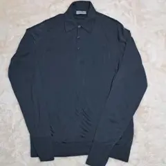 極美品 JOHN SMEDLEY ダークグレー 長袖ポロシャツ