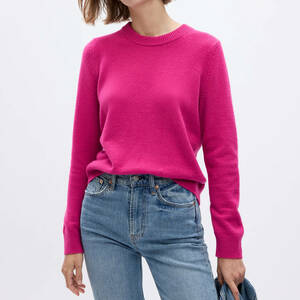 Gap CashSoft カシミヤタッチ クルーネックセーターLサイズピンク ギャップ