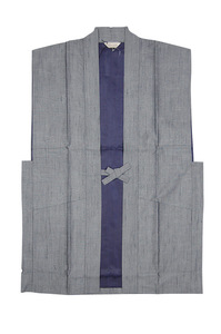 【ひめか】 陣羽織 日本製 高級 正絹陣羽織ベスト　グレイ　Ｌ