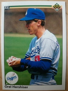 ★OREL HERSHISER UPPER DECK 1990 UD #256 オレル ハーシュハイザー LOS ANGELES DODGERS LA ドジャース MLB メジャーリーグ 大リーグ