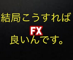 【定価50000円】結局これが最強『無裁量で安心安全なFXの手法とツールをお譲りします 国民の生活が第一』