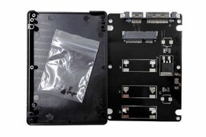 送料198円！　mSATA（Mini SATA）50mm→2.5インチSATA3 ブラック 7mm厚 SSD変換