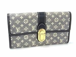 1円■美品■ LOUIS VUITTON ルイヴィトン M63007 ポルトフォイユ サラ モノグラムイディール 二つ折り 長財布 ウォレット グレー系 AY4996