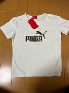 ★プーマ★PUMA★新品未使用★シミありです。サイズ横39㎝丈51㎝★よろしくお願い申し上げます。 Tシャツ ホワイト ロゴ 白