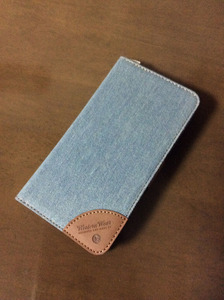 【Kajsaカイサ】Denim Folio SmartphoneCase/デニム スマートフォンケース(多機種対応タイプ)