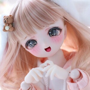 【シンティランテ】DDH-01 カスタムヘッド SW ソフビ盛り 開口+ おまけ碁石アイ2種　MDD ドール 