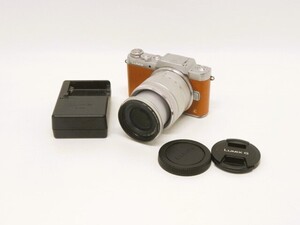 hayy2989-1 569再 Panasonic パナソニック LUMIX DMC-GF7 / G VARIO 1:4.0-5.6/35-100 ミラーレス一眼 デジタルカメラ ブラウン 通電OK