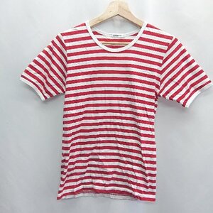 ◇ Marimekko マリメッコ ボーダー柄 半袖 Tシャツ サイズXS レッド系 レディース E