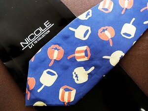 ♪9259C♪良品【鈴 シルエット 柄】 ニコル【NICOLE】ネクタイ