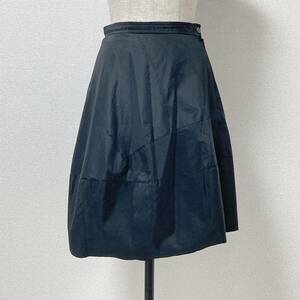 パッチワーク AD1989 COMME des GARCONS 切替 キュプラ ミニ スカート ブラック 黒 Mサイズ コムデギャルソン 80s VINTAGE archive 3120203