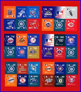 ◆MLB球団シール6種×6枚セット◆カネボウフーズ 2002ベースボールガム◆大谷翔平・イチロー・松井秀喜・野茂英雄etc…◆