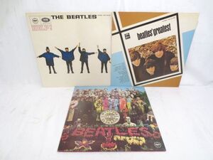 ♪THE BEATLES ザ ビートルズ LP レコード 3枚 まとめ 美盤♪HELP ヘルプ/greatest/SGT PEPPER