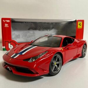 ★ブラーゴ／Burago：1/18 ★フェラーリ 458 スペチアーレ／FERRARI 458 Speciale (RED) ☆used