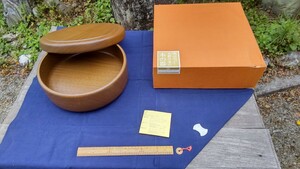 三本木工芸 OHNO 広葉樹材 茶櫃 木工芸品 民芸 未使用保管品 