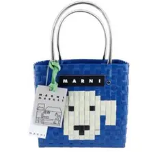 MARNI MARKET 限定　ブルー　犬顔かごバッグ　いぬ　わんちゃん