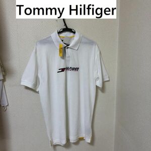 Tommy Hilfiger トミー ヒルフィガー メンズ シャツ ポロシャツ 半袖 usa L ホワイト 白