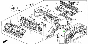 ホンダ NSX ABA-NA2 リヤーサイドロアー メンバー L 左 MEMBER L RR SIDE LOWER Genuine HONDA 純正 JDM OEM メーカー純正品