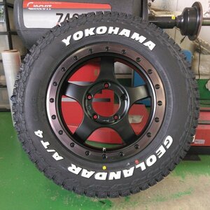 YOKOHAMA GEOLANDAR AT4 185/85R16 ホワイトレター ジムニー JB64 JB23 タイヤホイールセット 16インチ BDX05