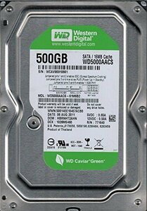 【中古】Western Digital WD5000AACS-61M6B2 DCM: HBRNHT2AHN WCAV9 500GB