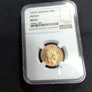 1873B Germany　20M PRUSSIA MS63 NGC コイン アンティークコイン