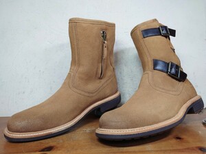 【試し履きのみ/未使用】UGG/アグ 内ボア エンジニアブーツ Mens UK7 25.5cm相応 サンドベージュ スエード/birkenstock trippen