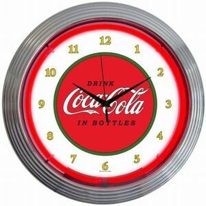 コカコーラCoca-cola1910 ネオンクロック レトロ 壁掛時計 Coca-Colaライセンス品【新品】即決価格