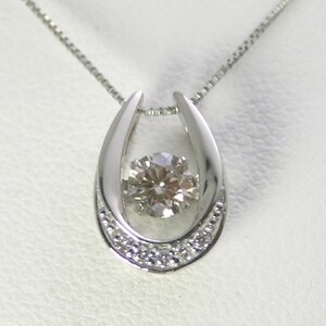 ダイヤモンド ネックレス 一粒 本物 プラチナ 0.3カラット 鑑定書付 0.37ct Dカラー SI1クラス 3EXカット GIA