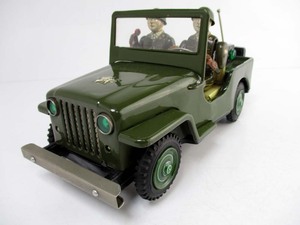 野村トーイ1960年代製 US Army Military Jeep 完動極美品　長さ約25cm