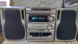 S1264 AIWA CX-NK370 CD、カセットコンポ /CDグラフィックス/ビデオCD対応/ミニコンポ/アイワ/CD再生動作確認済 現状品