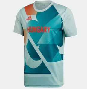 新品 アディダス ADIDAS メンズ チーム ハンガリー Hungary 通気 ドライ Tシャツ XSサイズ