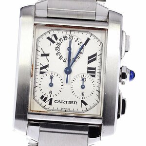 カルティエ CARTIER W51001Q3 タンクフランセーズLM クロノリフレックス クォーツ メンズ _778665【ev10】