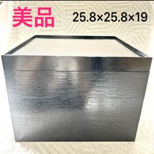 美品　重箱 おせち用重箱　京都料亭重箱　3段　四角形 ブラック　黒色　赤色